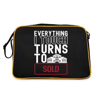 Real estate marker Markler Immobilien - Retro Bag - black/gold - Back