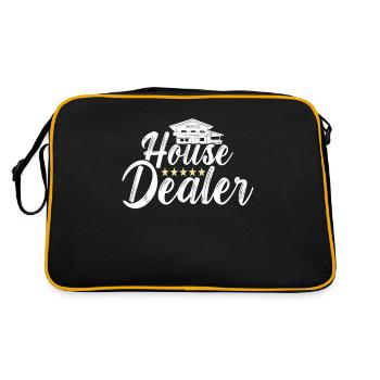 Real estate marker Markler Immobilien - Retro Bag - black/gold - Back