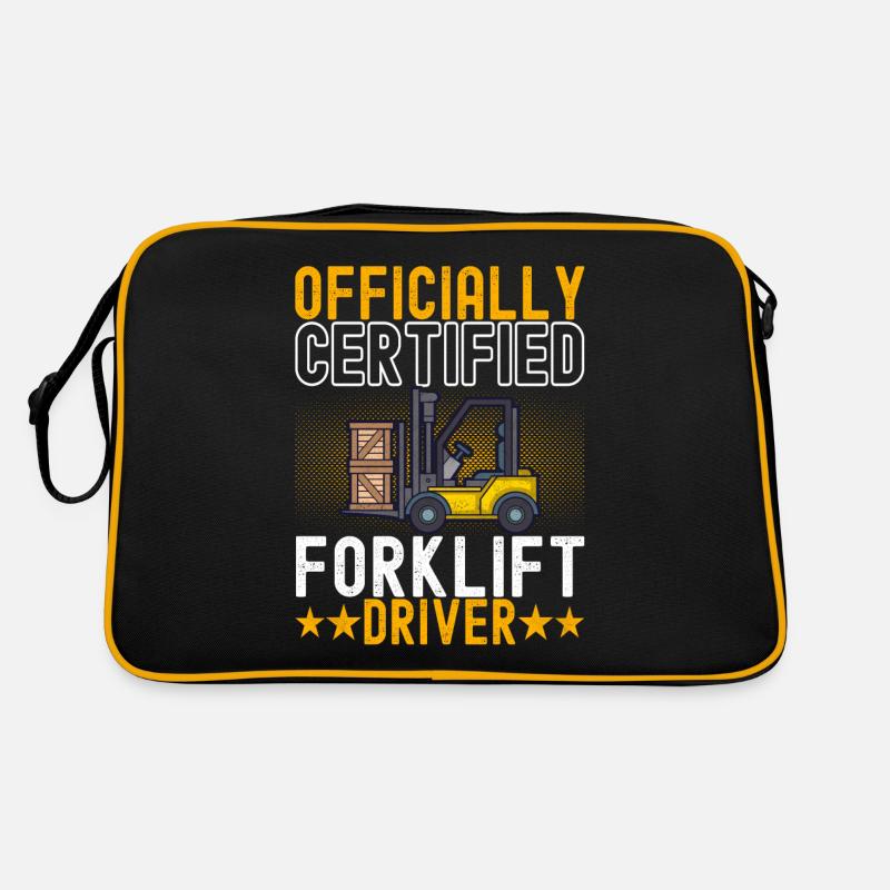 Gabelstapler Gabelstaplerfahrer Retro Tasche