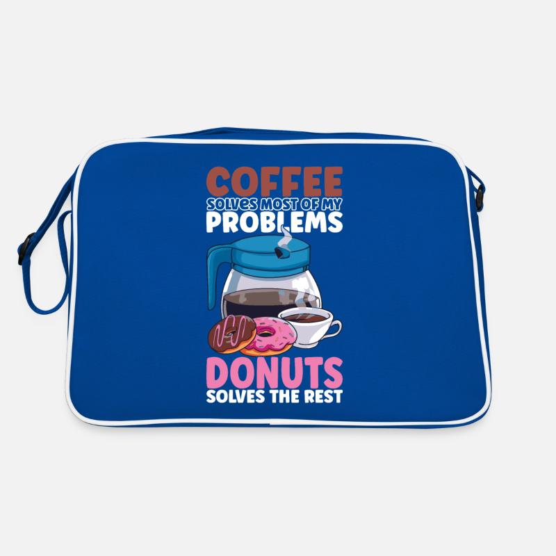 Kaffee Donuts Retro Tasche