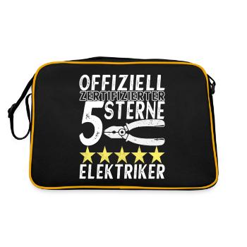 Electrician Electronics Technician - Retro Bag - black/gold - Back