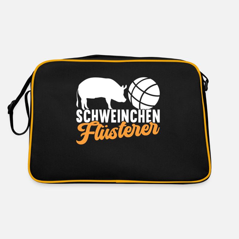 Boule Boulespieler - Retro Tasche - Schwarz/Gold