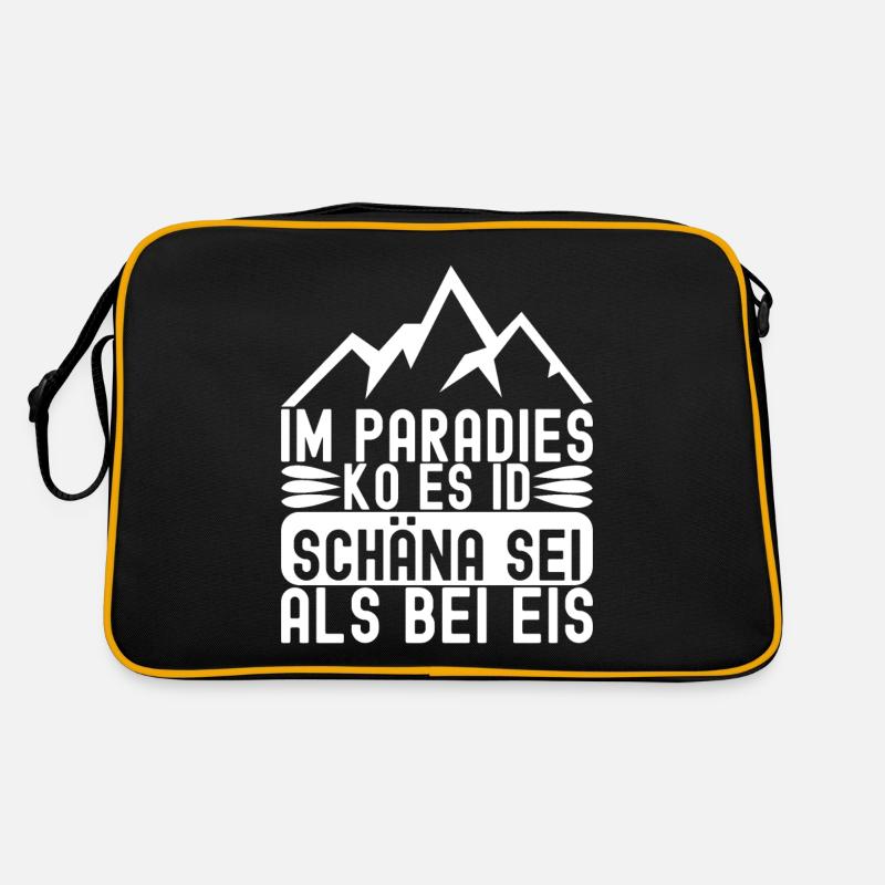 Allgäu Bayern - Retro Tasche - Schwarz/Gold