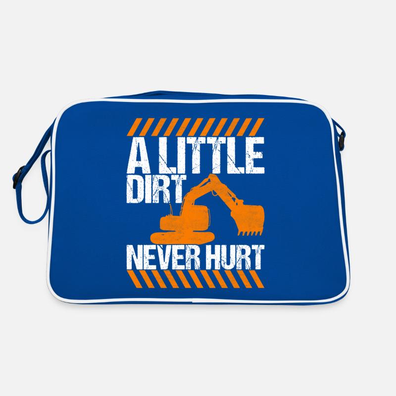 Baustelle Bagger Baggerfahrer Retro Tasche