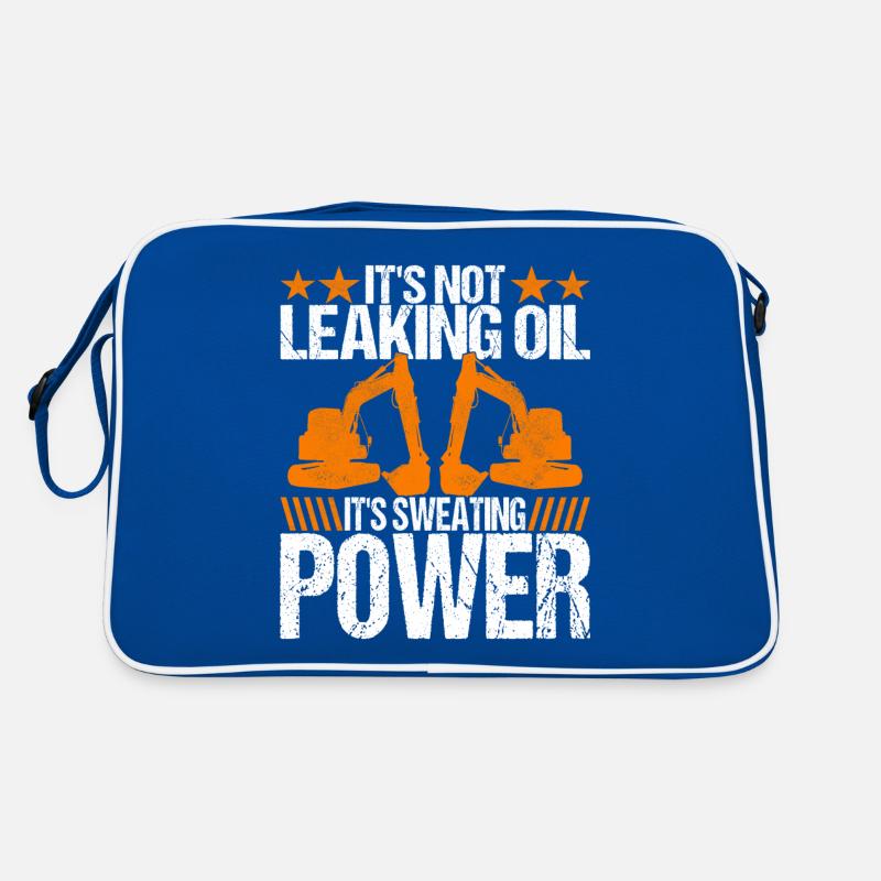 Baustelle Bagger Baggerfahrer Retro Tasche