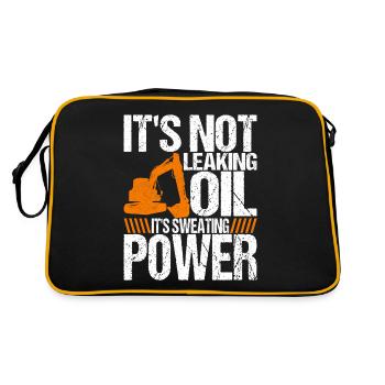 Construction site excavator excavator driver - Retro Bag - black/gold - Back
