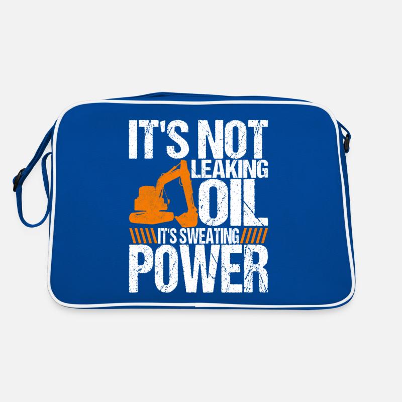 Baustelle Bagger Baggerfahrer Retro Tasche