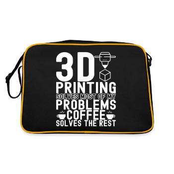 3 D Drucken - Retro Tasche - Schwarz/Gold - Hinten