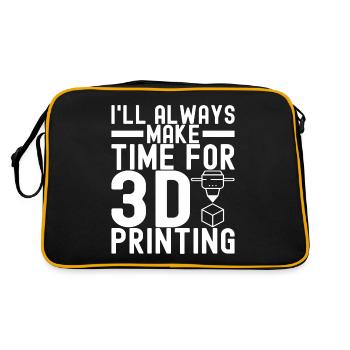 3 D Drucken - Retro Tasche - Schwarz/Gold - Hinten