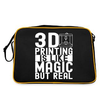 3 D Drucken - Retro Tasche - Schwarz/Gold - Hinten