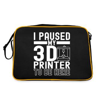 3 D Drucken - Retro Tasche - Schwarz/Gold - Hinten