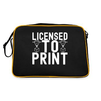 3 D Drucken - Retro Tasche - Schwarz/Gold - Hinten