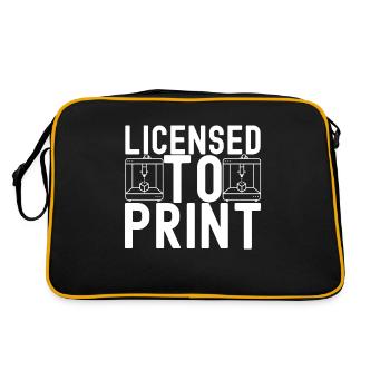 3 D Drucken - Retro Tasche - Schwarz/Gold - Hinten