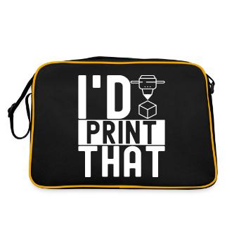 3 D Drucken - Retro Tasche - Schwarz/Gold - Hinten