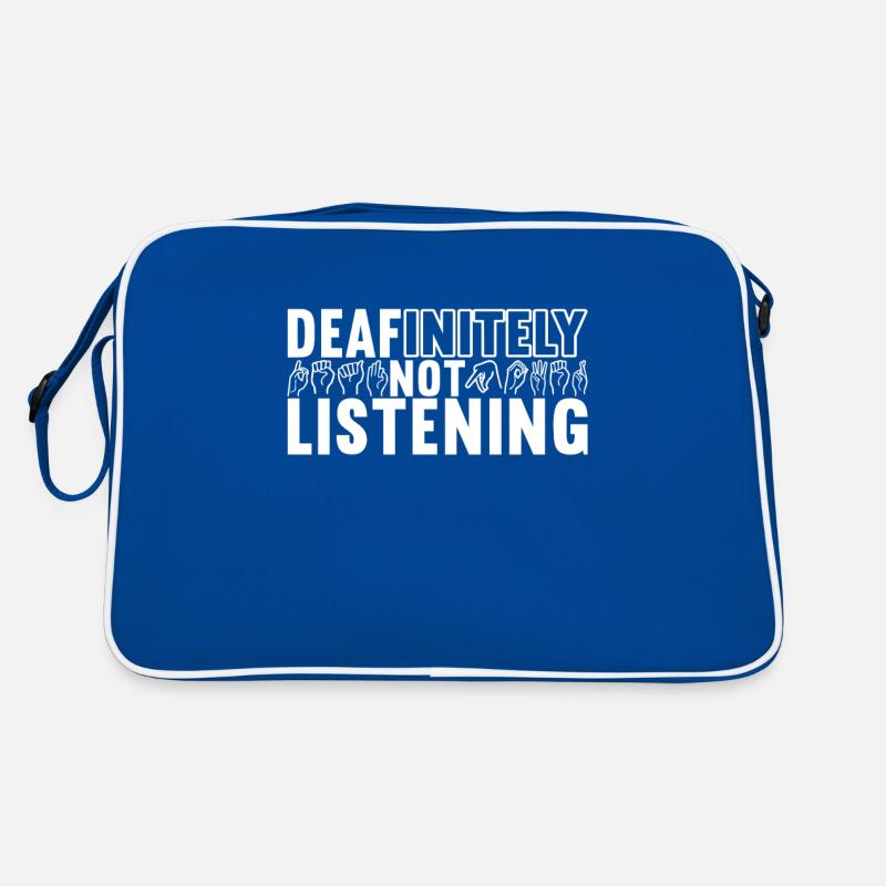 Taub Taubstumm Deaf Retro Tasche