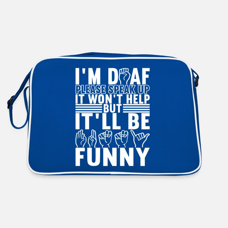 Taub Taubstumm Deaf Retro Tasche