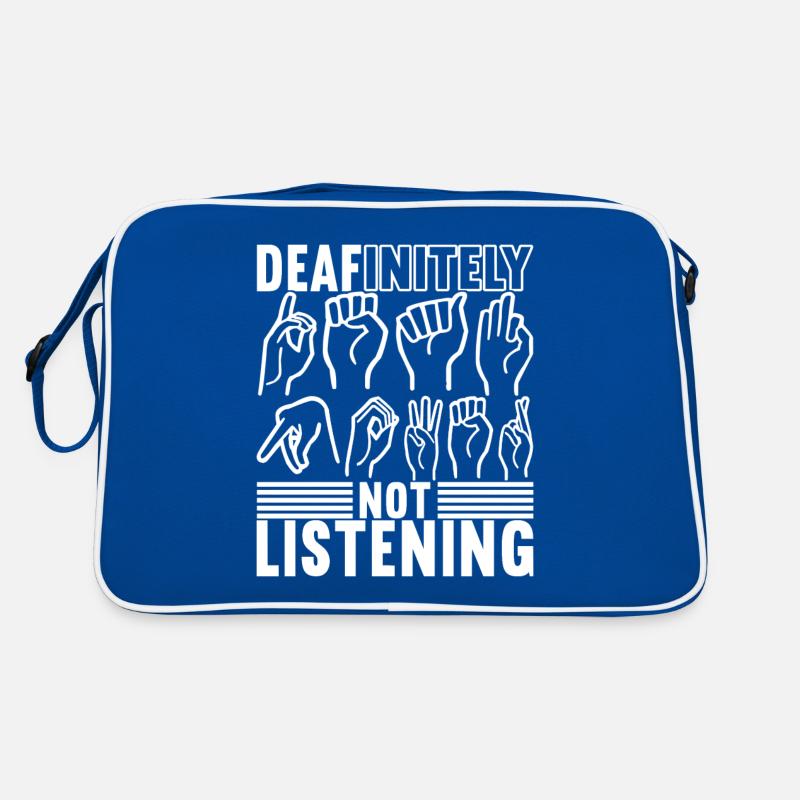 Taub Taubstumm Deaf Retro Tasche
