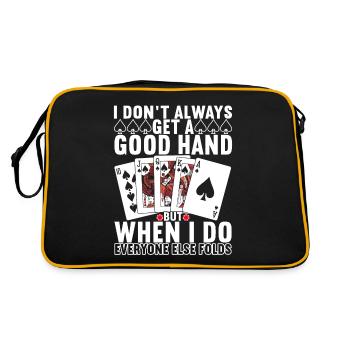 Poker Joueur de poker Casino - Sac Retro - noir/or - Dos