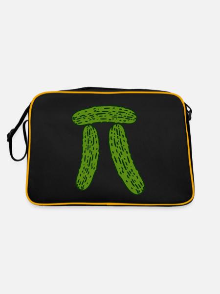 Mathe Mathelehrer - Retro Tasche - Schwarz/Gold - Hinten
