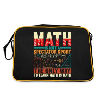 Math Math Teacher - Retro Bag - black/gold - Back