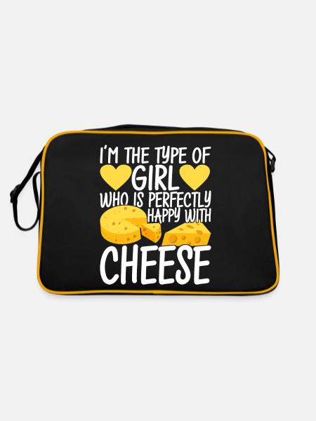 Cheese lovers Gouda cheese - Retro Bag - black/gold - Back