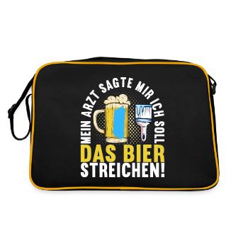 Beer drinkers Beer drinking - Retro Bag - black/gold - Back