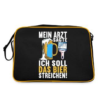 Beer drinkers Beer drinking - Retro Bag - black/gold - Back