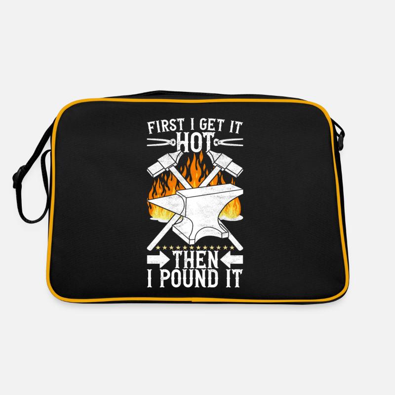 Blacksmith Forging Anvil Retro Bag