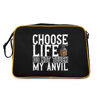 Blacksmith Forging Anvil - Retro Bag - black/gold - Back