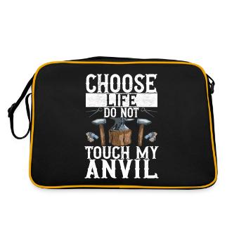 Blacksmith Forging Anvil - Retro Bag - black/gold - Back