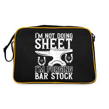 Blacksmith Forging Anvil - Retro Bag - black/gold - Back