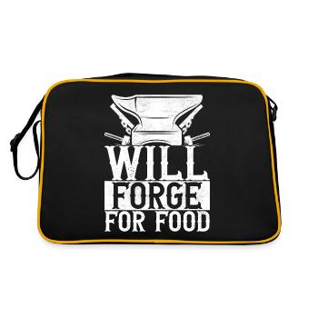 Blacksmith Forging Anvil - Retro Bag - black/gold - Back