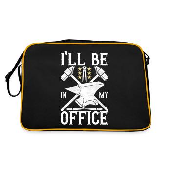 Blacksmith Forging Anvil - Retro Bag - black/gold - Back