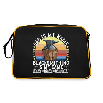 Blacksmith Forging Anvil - Retro Bag - black/gold - Back