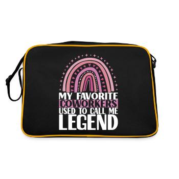 Farewell gift from colleague Jobwechsel - Retro Bag - black/gold - Back
