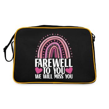 Farewell gift from colleague Jobwechsel - Retro Bag - black/gold - Back