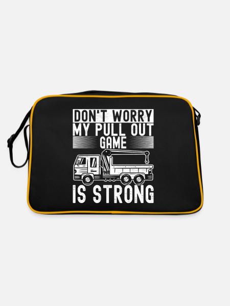 Abschleppwagen Abschleppdienst - Retro Tasche - Schwarz/Gold