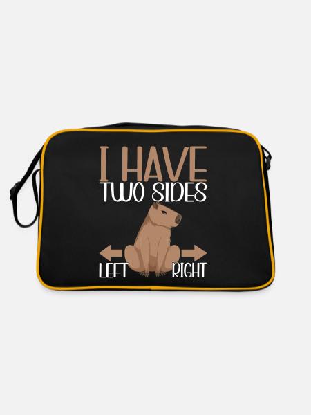 Capybara Wasserschwein - Retro Tasche - Schwarz/Gold