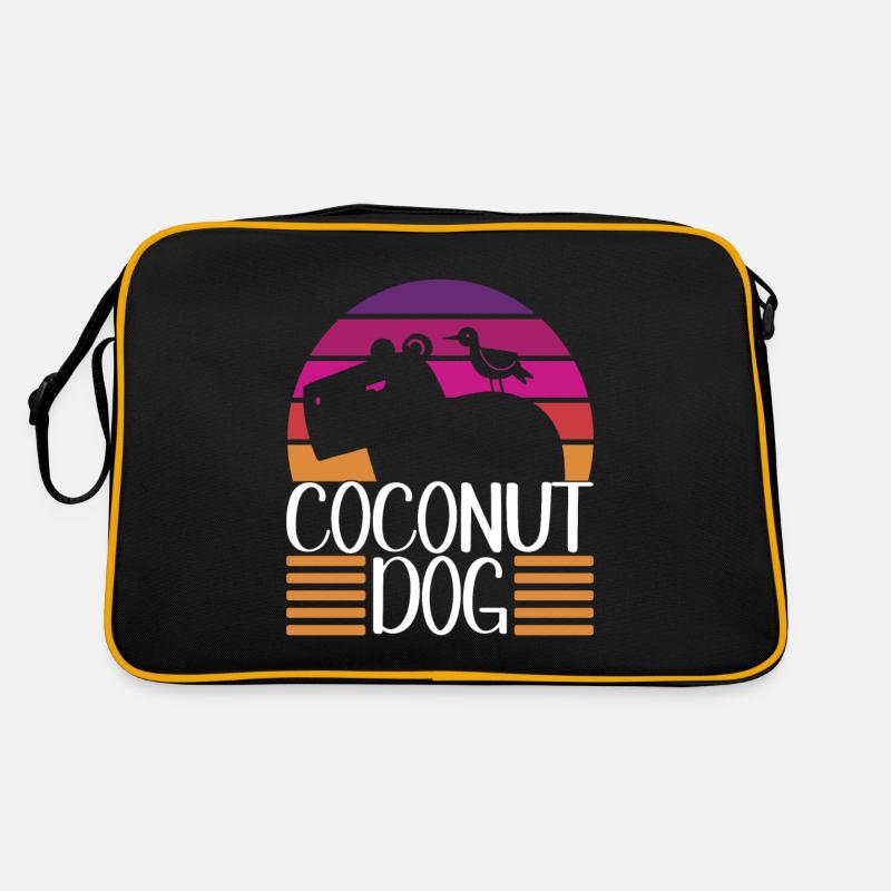 Capybara Wasserschwein - Sac Retro - noir/or