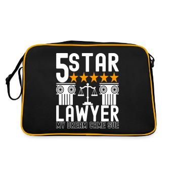 Law Student Judge Public Prosecutor - Retro Bag - black/gold - Back