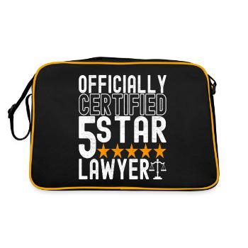 Law Student Judge Public Prosecutor - Retro Bag - black/gold - Back