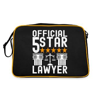 Law Student Judge Public Prosecutor - Retro Bag - black/gold - Back