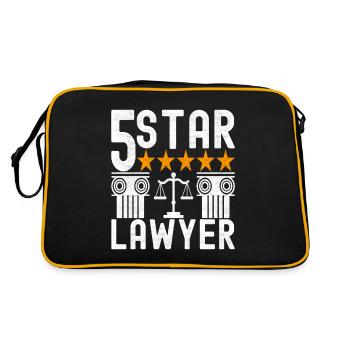 Law Student Judge Public Prosecutor - Retro Bag - black/gold - Back