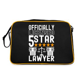 Law Student Judge Public Prosecutor - Retro Bag - black/gold - Back
