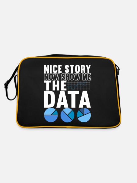 Data Scientist Data Analyst - Retro Tasche - Schwarz/Gold - Hinten