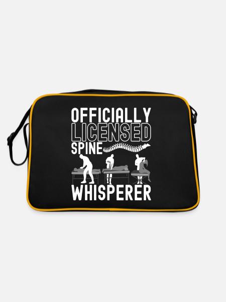 Chiropractor Chiropractic Physiotherapy - Retro Bag - black/gold - Back