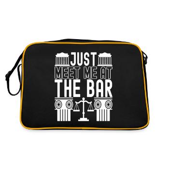 Law Student Judge Public Prosecutor - Retro Bag - black/gold - Back