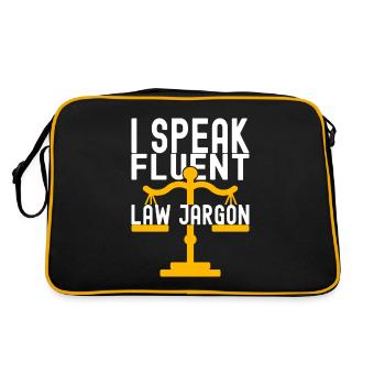 Law Student Judge Public Prosecutor - Retro Bag - black/gold - Back