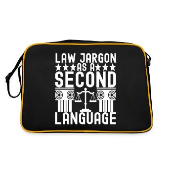 Law Student Judge Prosecutor - Retro Bag - black/gold - Back