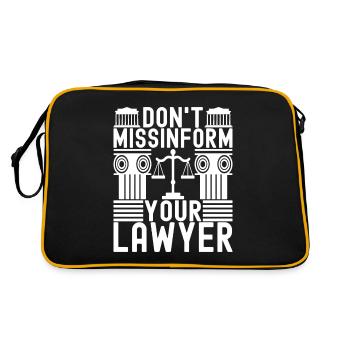 Law Student Judge Public Prosecutor - Retro Bag - black/gold - Back